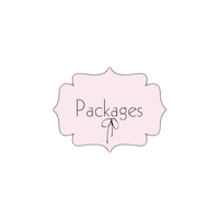 the logo for packages on a black background