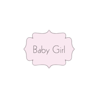 baby girl logo on a black background