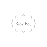 baby boy logo on a black background